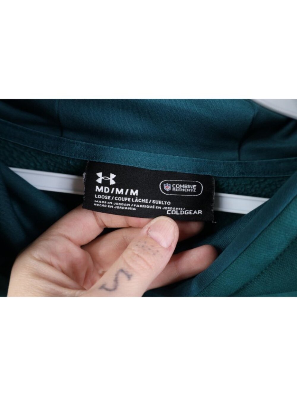 Under Armour NFL Combine Mens Medium Philadelphia Eagles Football Hoodie Green - Picture 12 of 16